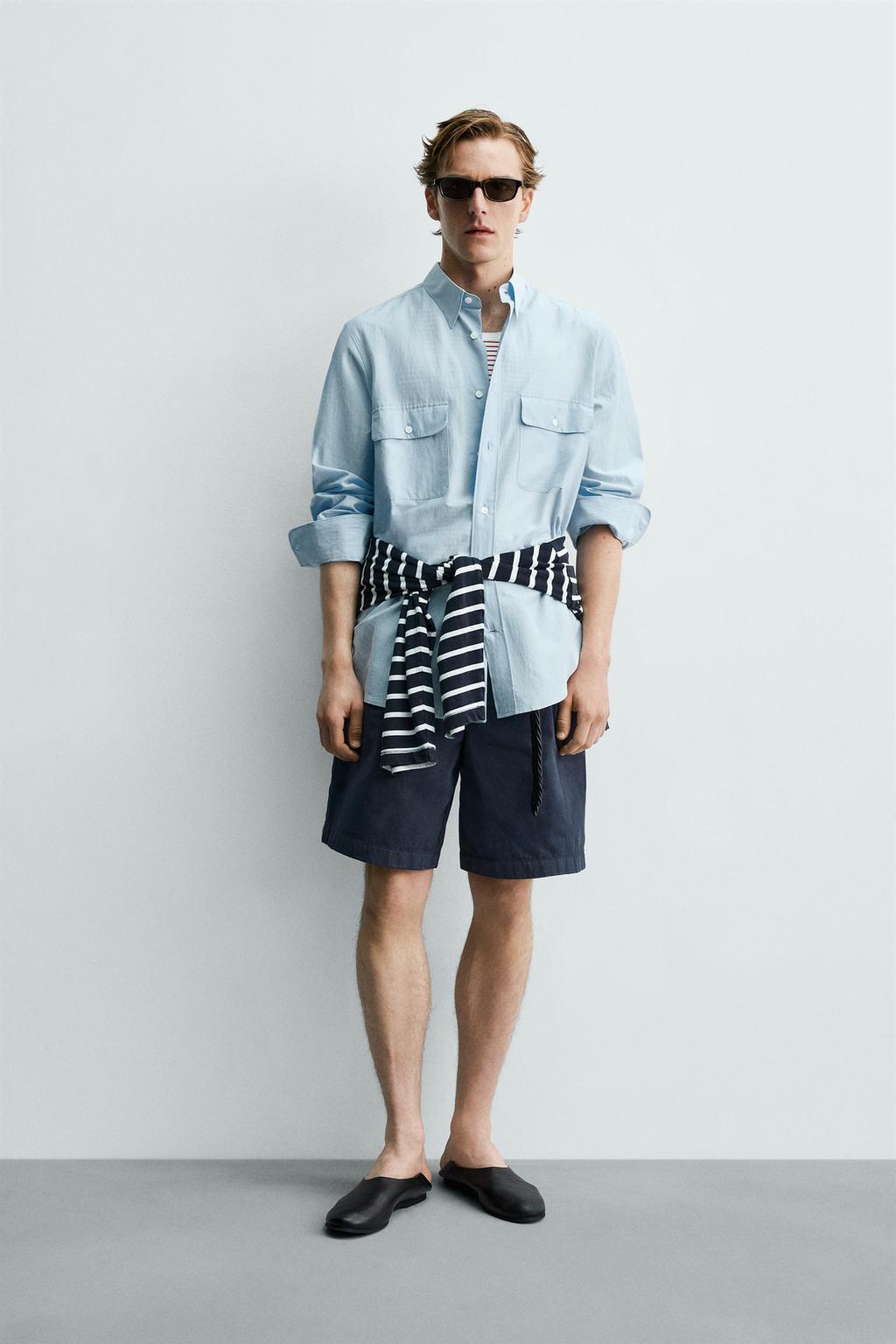 РУБАШКА СВОБОДНОГО КРОЯ С КАРМАНАМИ Zara «Aaron Levine»