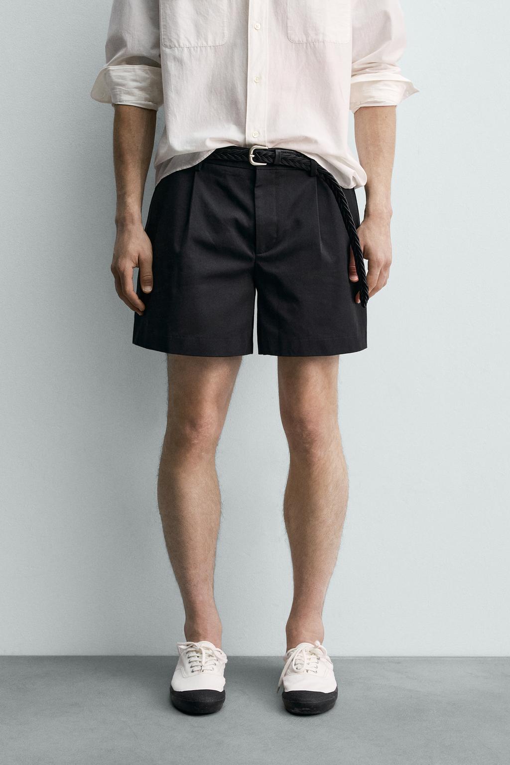 КОРОТКИЕ ШОРТЫ С ЗАЩИПАМИ Zara «Aaron Levine»