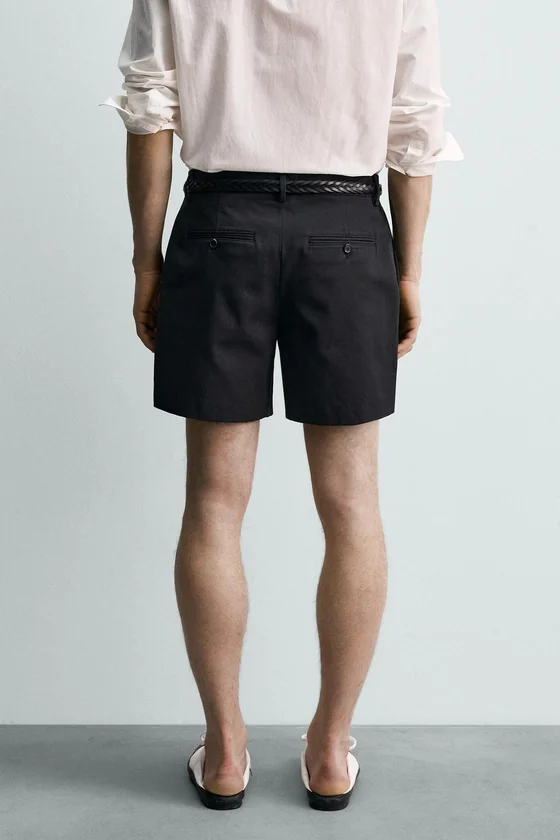 КОРОТКИЕ ШОРТЫ С ЗАЩИПАМИ Zara «Aaron Levine»