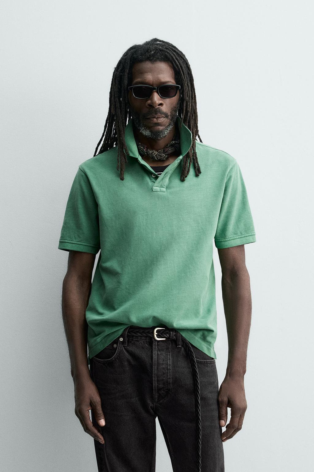 ПОЛО ПИКЕ С ЭФФЕКТОМ ПОТЕРТОСТИ Zara «Aaron Levine»