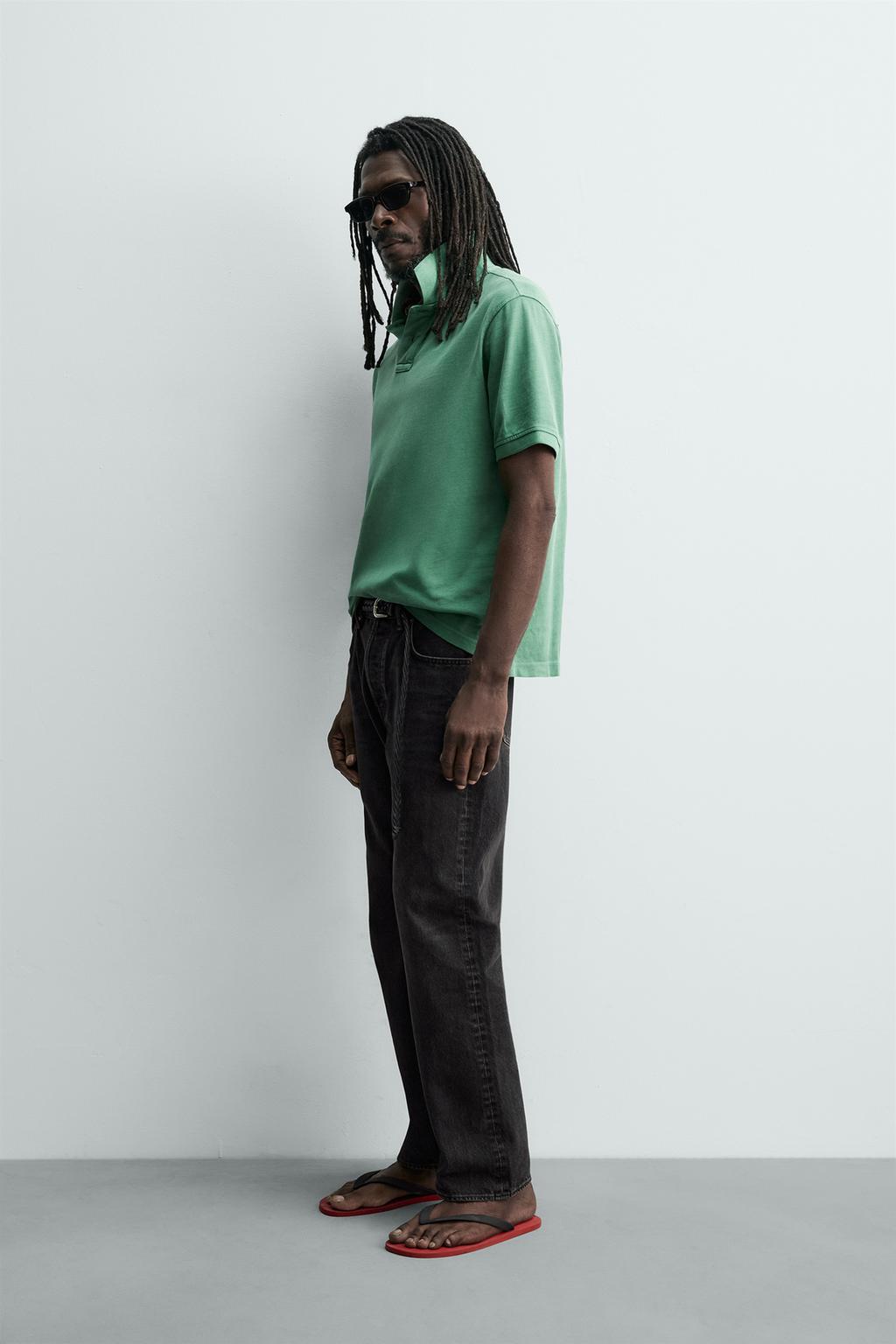 ПОЛО ПИКЕ С ЭФФЕКТОМ ПОТЕРТОСТИ Zara «Aaron Levine»