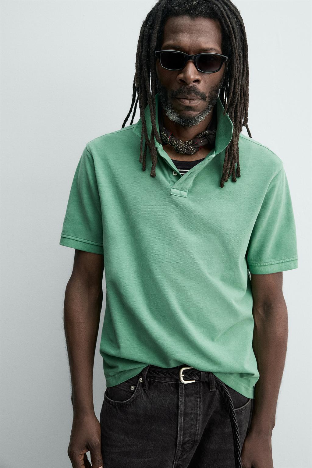 ПОЛО ПИКЕ С ЭФФЕКТОМ ПОТЕРТОСТИ Zara «Aaron Levine»