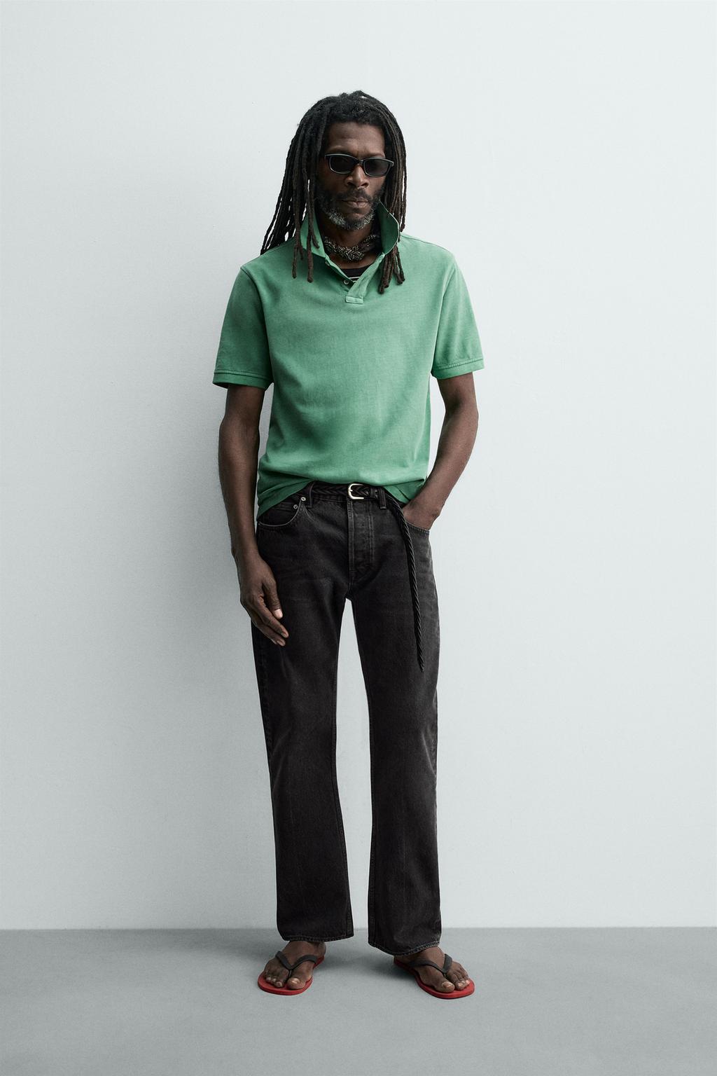 ПОЛО ПИКЕ С ЭФФЕКТОМ ПОТЕРТОСТИ Zara «Aaron Levine»