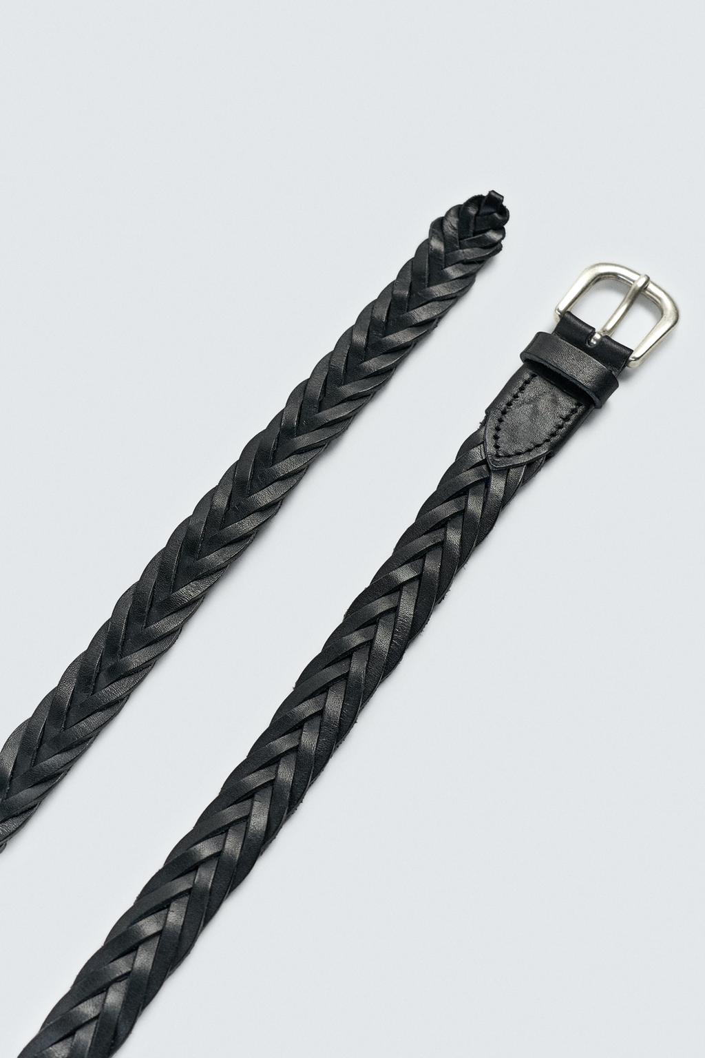 ПЛЕТЕНЫЙ КОЖАНЫЙ РЕМЕНЬ Zara «Aaron Levine»