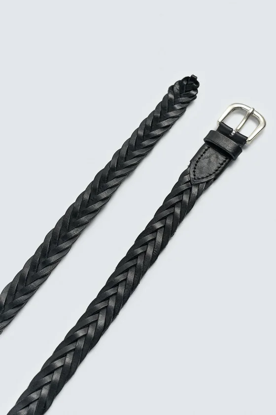 ПЛЕТЕНЫЙ КОЖАНЫЙ РЕМЕНЬ Zara «Aaron Levine»