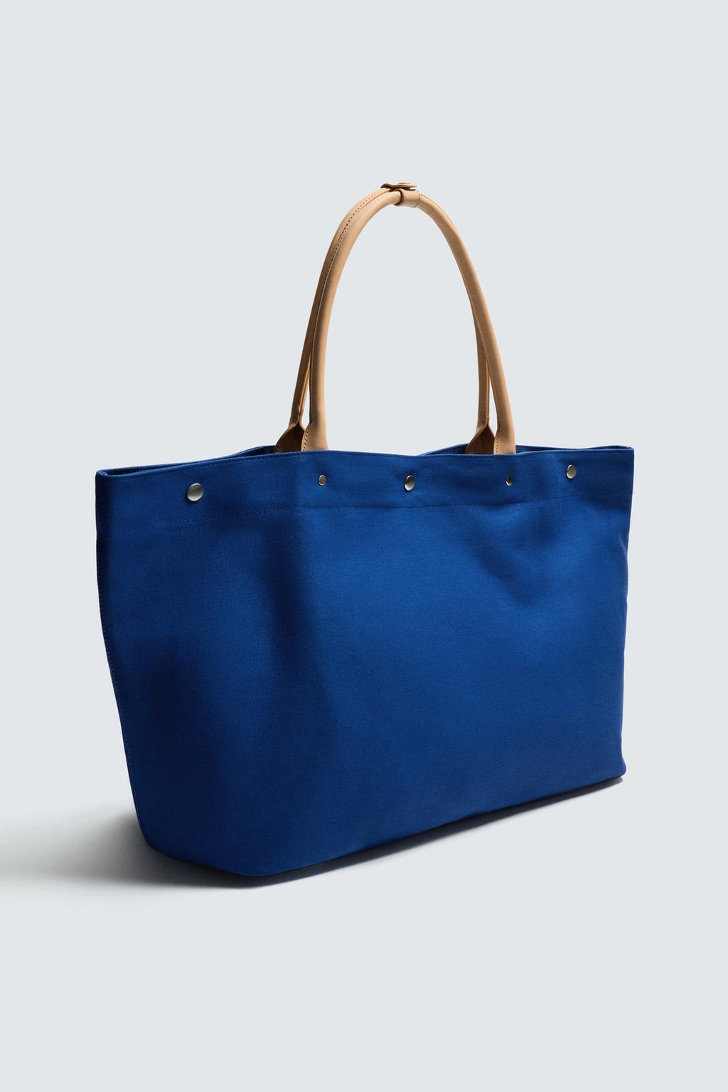 ШОПЕР Zara «Aaron Levine» КОЖАНЫЕ ДЕТАЛИ