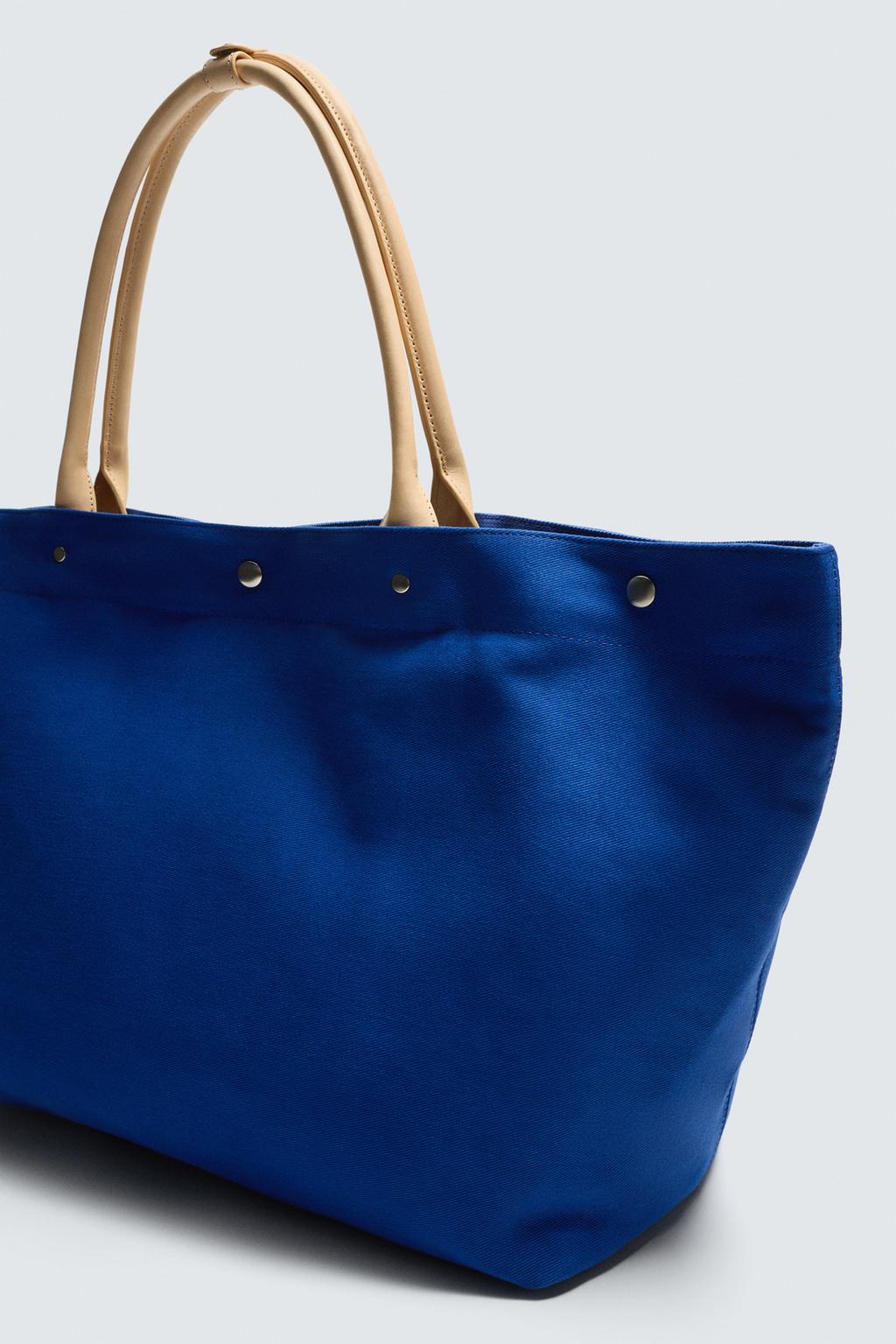 ШОПЕР Zara «Aaron Levine» КОЖАНЫЕ ДЕТАЛИ