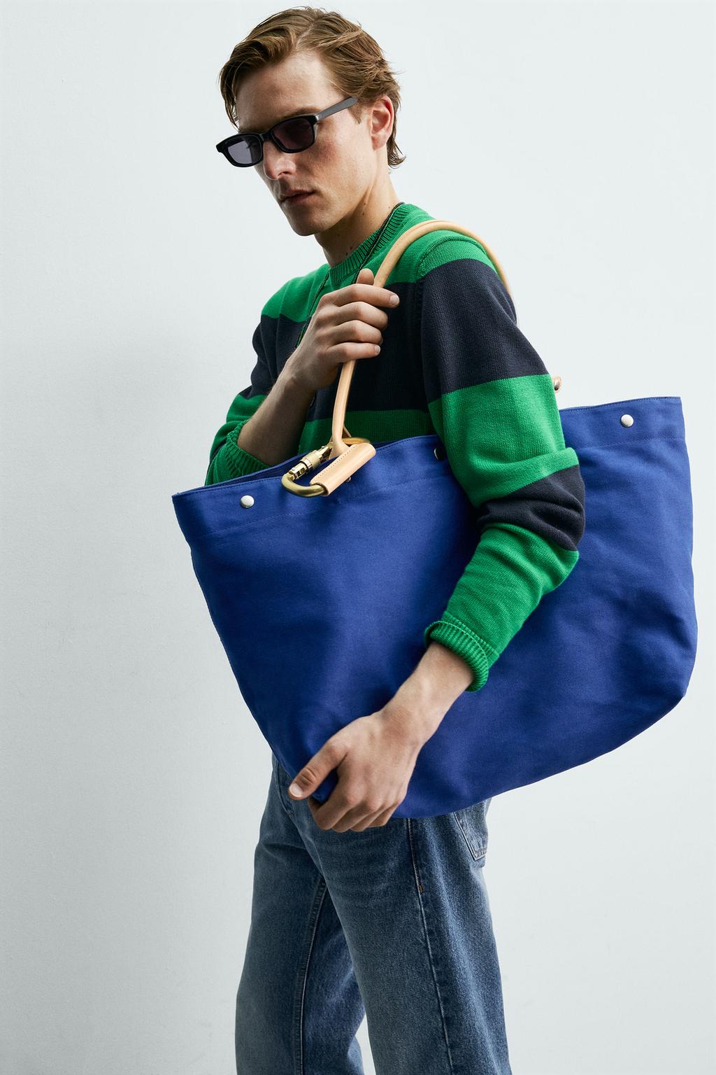 ШОПЕР Zara «Aaron Levine» КОЖАНЫЕ ДЕТАЛИ