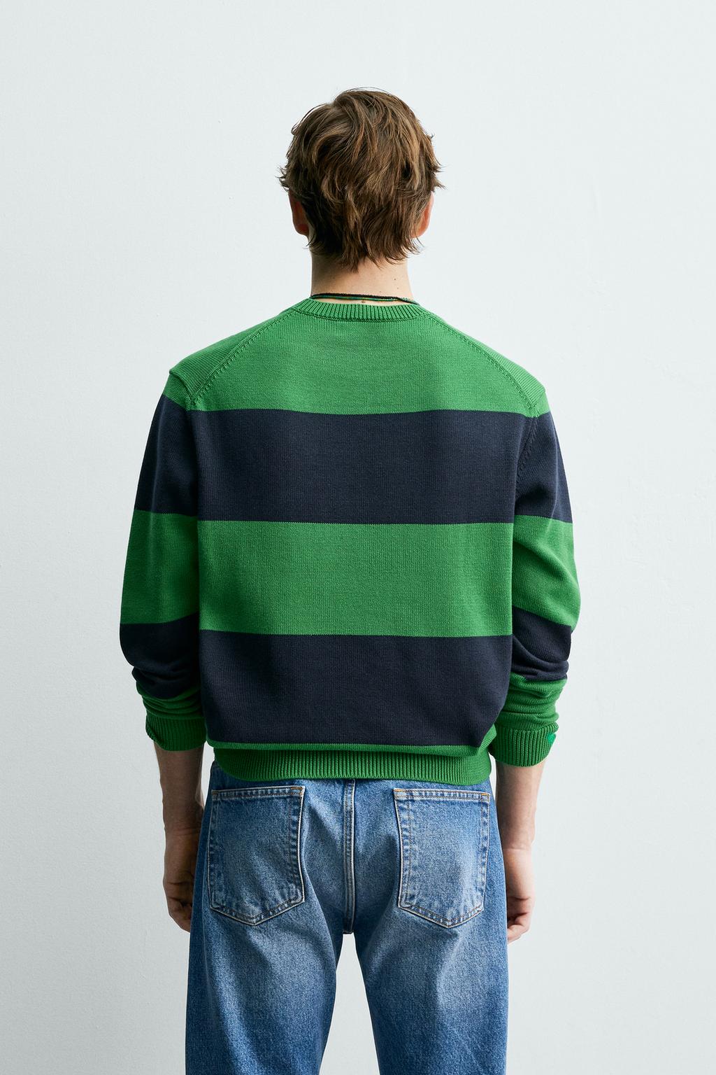 ЖАККАРДОВЫЙ СВИТЕР В ПОЛОСКУ Zara «Aaron Levine»