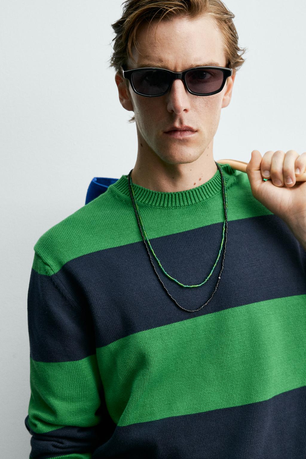 ЖАККАРДОВЫЙ СВИТЕР В ПОЛОСКУ Zara «Aaron Levine»