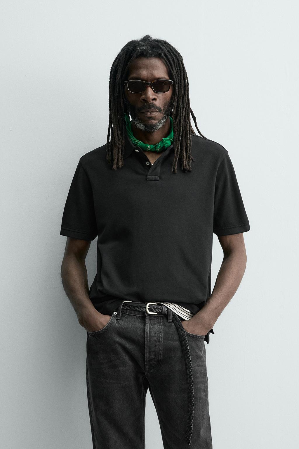 ПОЛО ПИКЕ С ЭФФЕКТОМ ПОТЕРТОСТИ Zara «Aaron Levine»