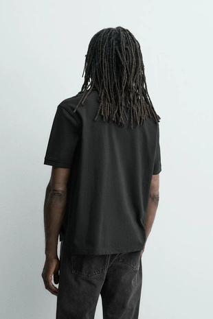 Поло пике с эффектом потертости Zara «Aaron Levine»- Заказать в России