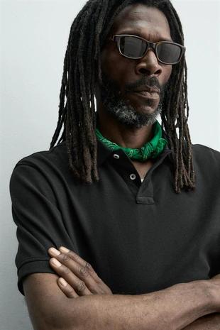 Поло пике с эффектом потертости Zara «Aaron Levine»- Заказать в России