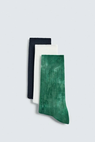 Набор из 3 пар носков в рубчик Zara «Aaron Levine»- Заказать в России