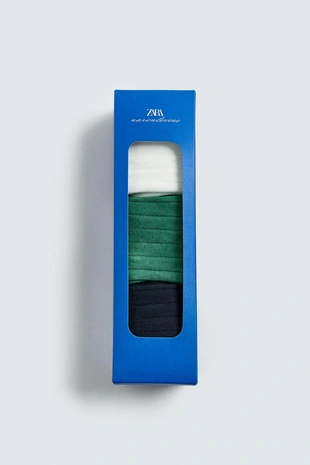 Набор из 3 пар носков в рубчик Zara «Aaron Levine»- Заказать в России