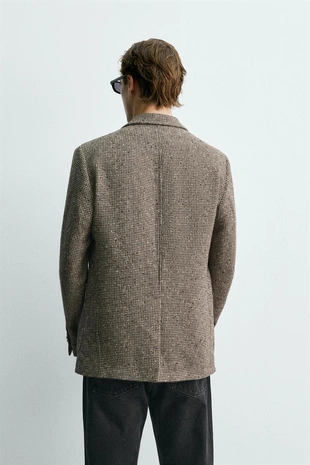 Блейзер из смесовой шерсти и хлопка — Zara «Aaron Levine»- Заказать в России