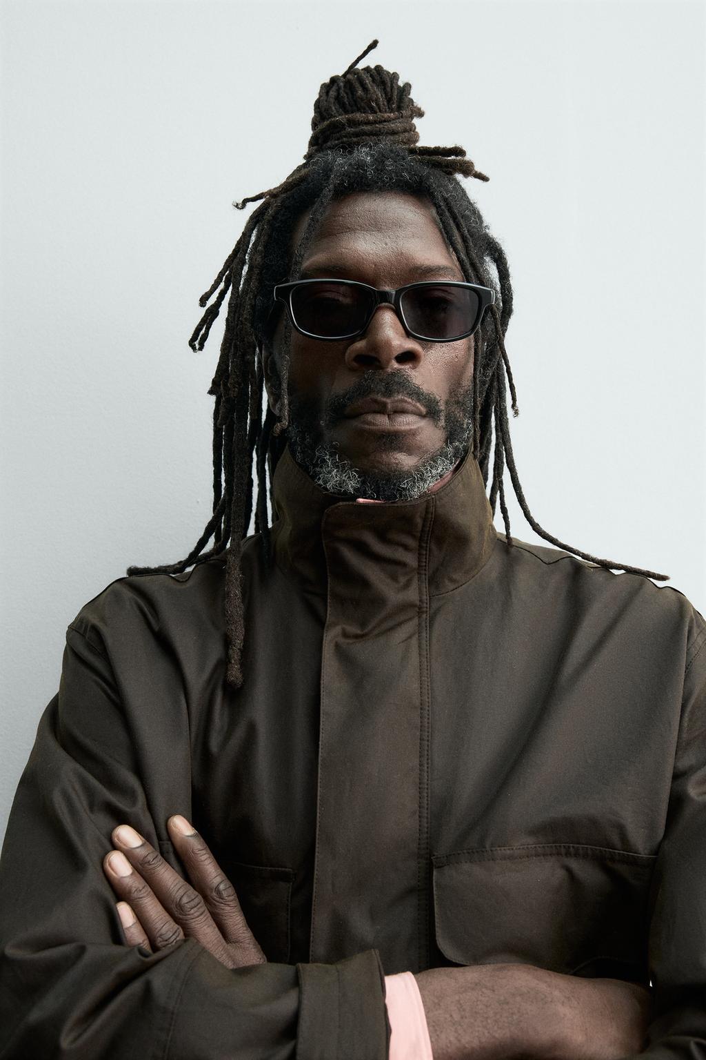 УКОРОЧЕННАЯ КУРТКА Zara «Aaron Levine» С ЭФФЕКТОМ ВОЩЕНОЙ ТКАНИ