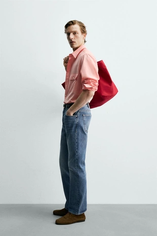 Рубашка свободного кроя с карманами Zara «Aaron Levine»