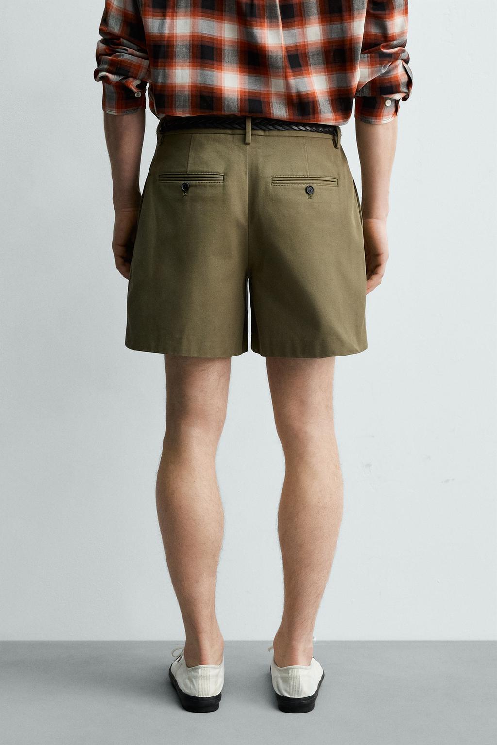 КОРОТКИЕ ШОРТЫ С ЗАЩИПАМИ — Zara «Aaron Levine»