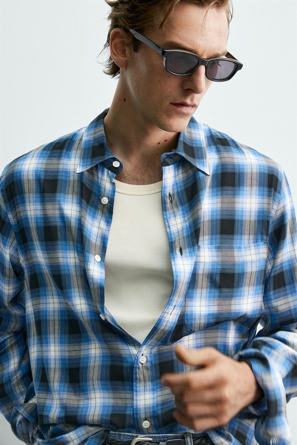 РУБАШКА СВОБОДНОГО КРОЯ В КЛЕТКУ Zara «Aaron Levine»