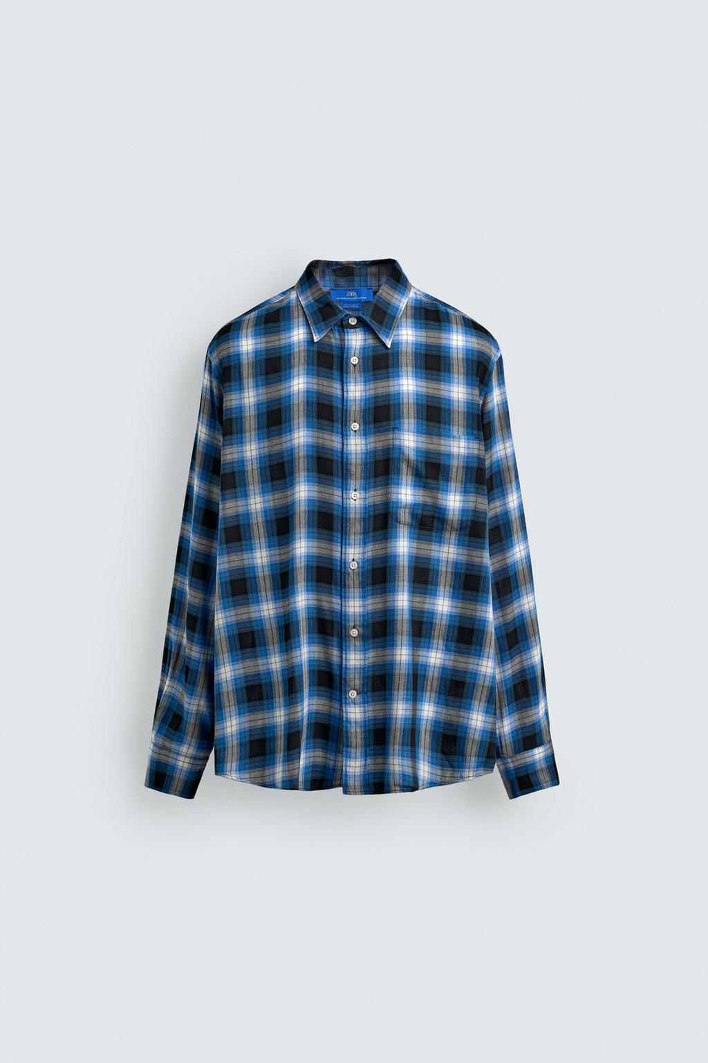 РУБАШКА СВОБОДНОГО КРОЯ В КЛЕТКУ Zara «Aaron Levine»