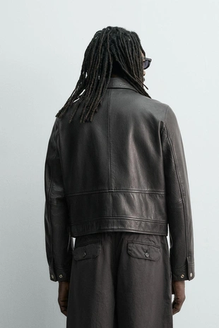 Кожаная куртка Zara «Aaron Levine»- Заказать в России