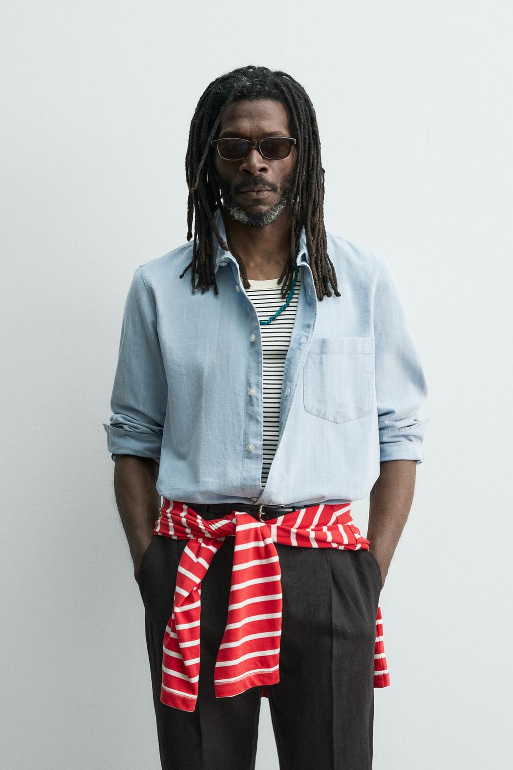 РУБАШКА ЖАККАРДОВЫЙ ДЕНИМ Zara «Aaron Levine»