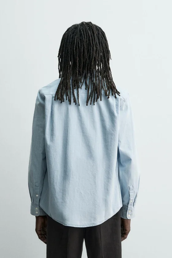 РУБАШКА ЖАККАРДОВЫЙ ДЕНИМ Zara «Aaron Levine»
