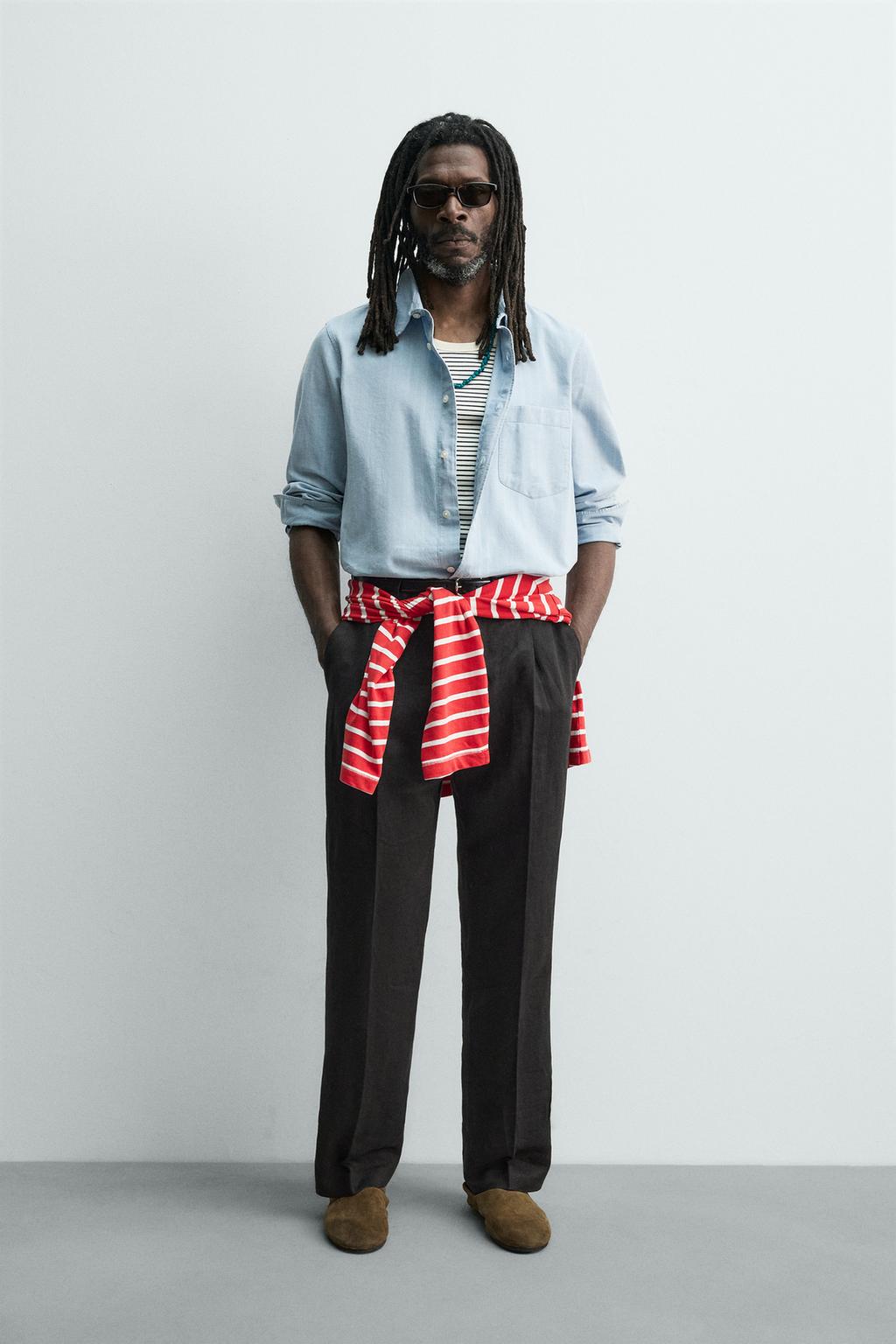 РУБАШКА ЖАККАРДОВЫЙ ДЕНИМ Zara «Aaron Levine»