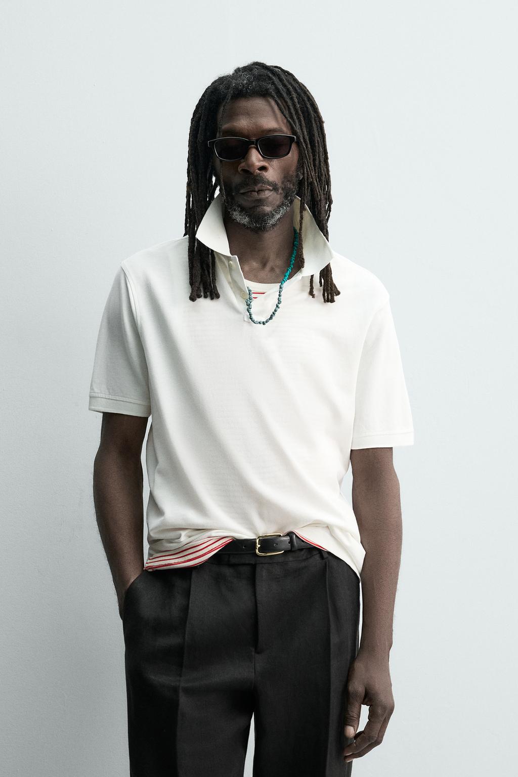 ПОЛО ПИКЕ С ЭФФЕКТОМ ПОТЕРТОСТИ Zara «Aaron Levine»