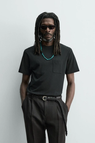 Футболка с карманом Zara «Aaron Levine»- Заказать в России