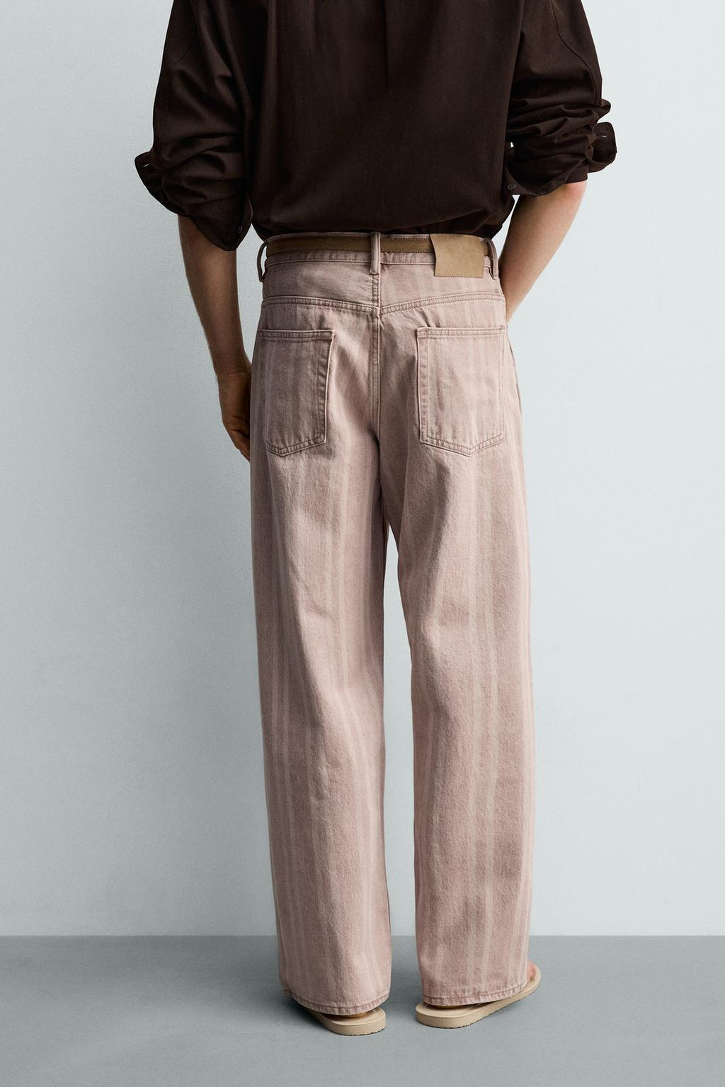 ДЖИНСЫ  В ПОЛОСКУ С ПРИНТОМ