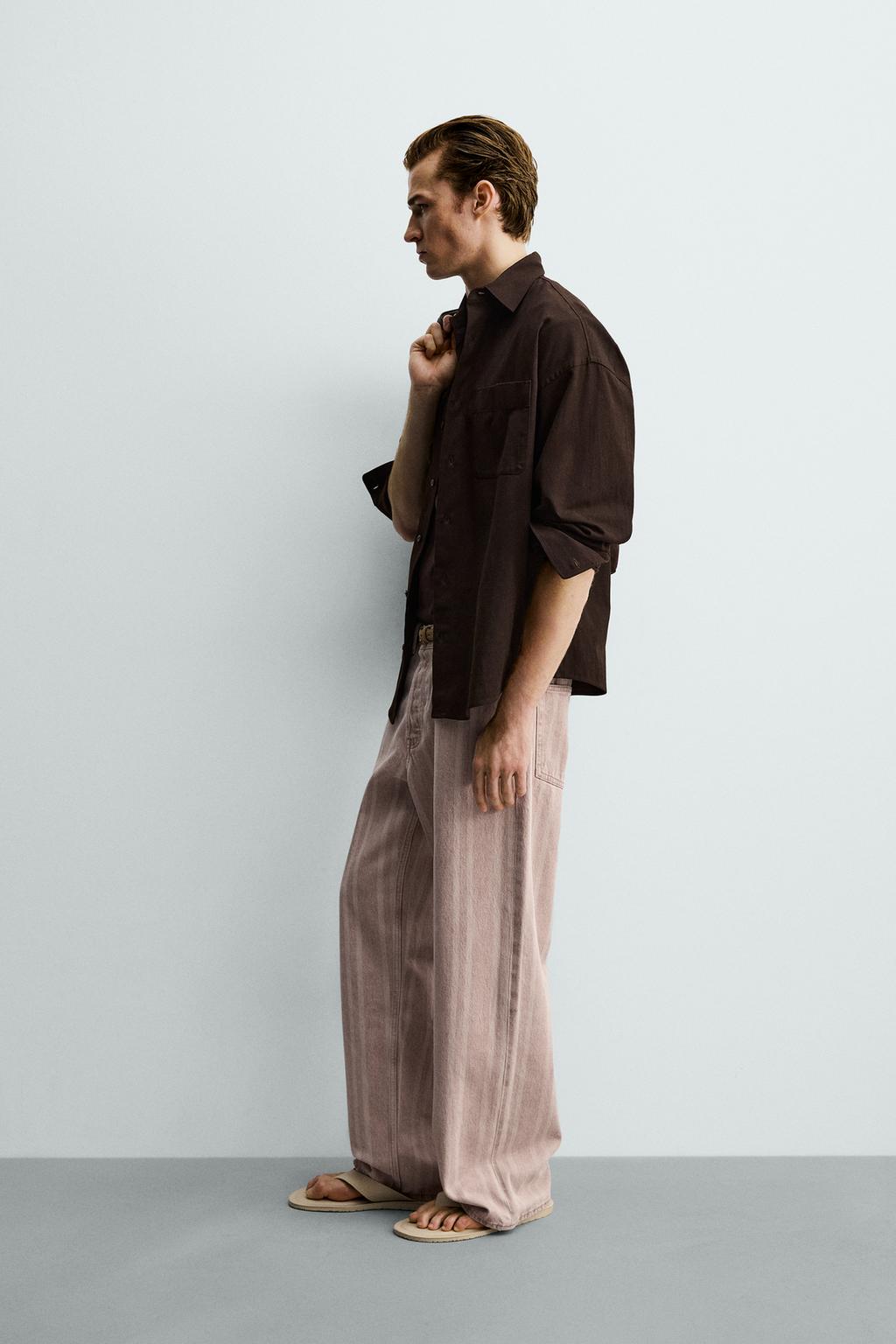 ДЖИНСЫ  В ПОЛОСКУ С ПРИНТОМ