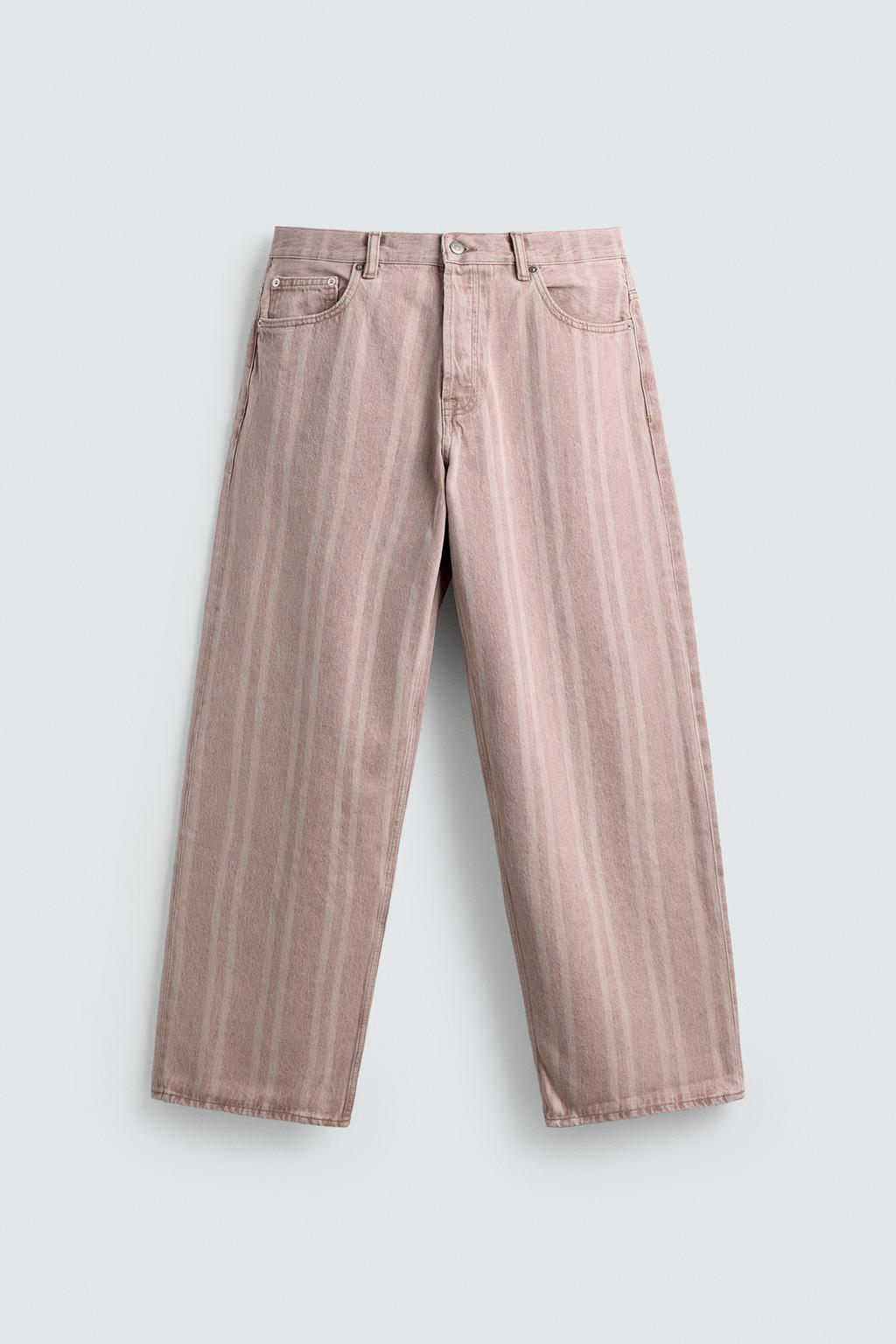 ДЖИНСЫ  В ПОЛОСКУ С ПРИНТОМ