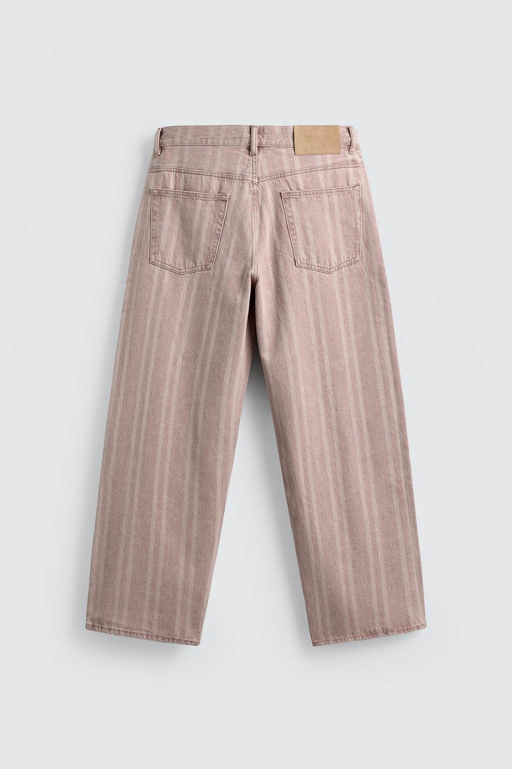 ДЖИНСЫ  В ПОЛОСКУ С ПРИНТОМ