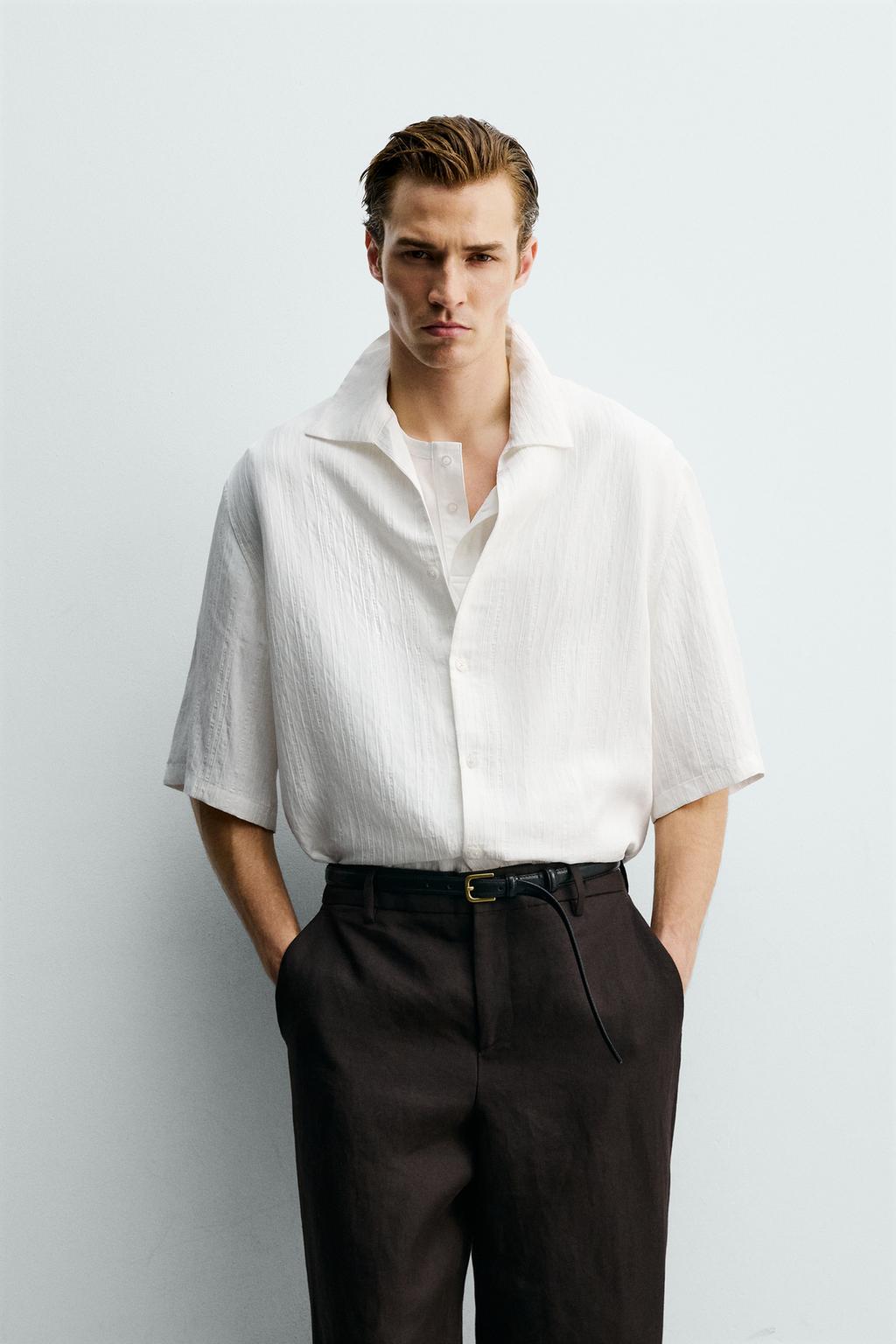 РУБАШКА  ЖАККАРД В ПОЛОСКУ