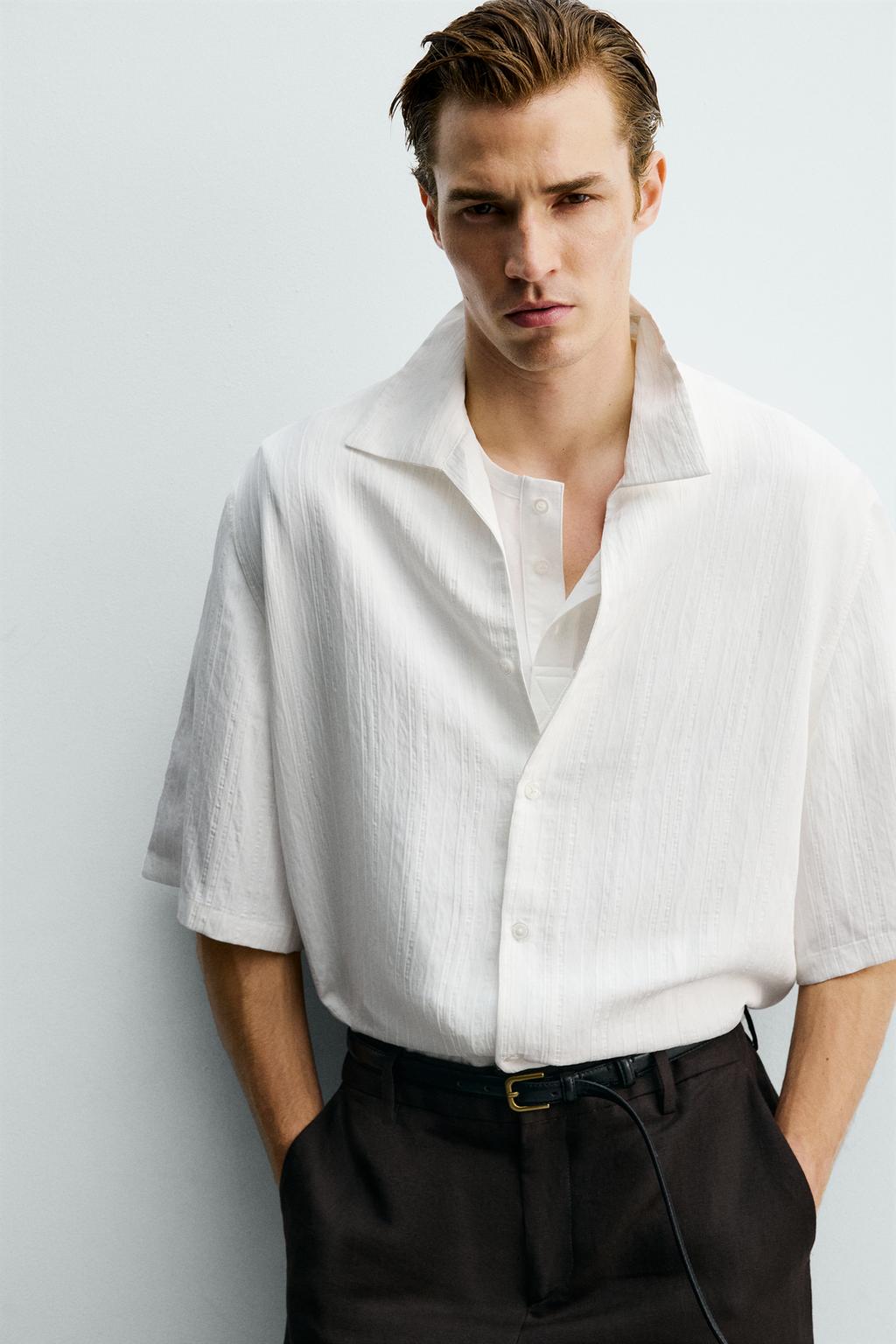 РУБАШКА  ЖАККАРД В ПОЛОСКУ