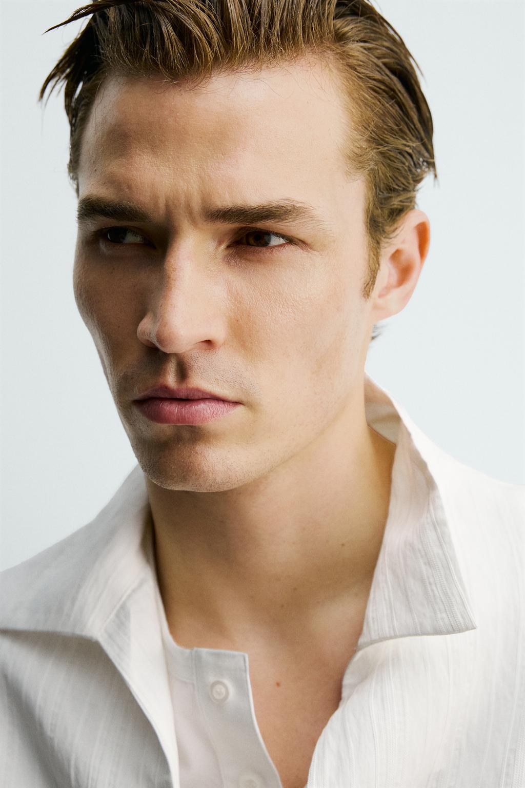 РУБАШКА  ЖАККАРД В ПОЛОСКУ