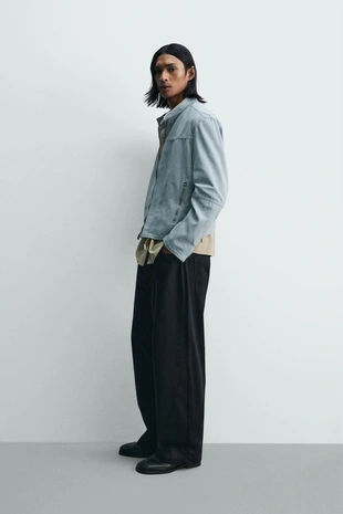 Куртка свободного кроя из хлопка с эффектом потертости- Заказать в России