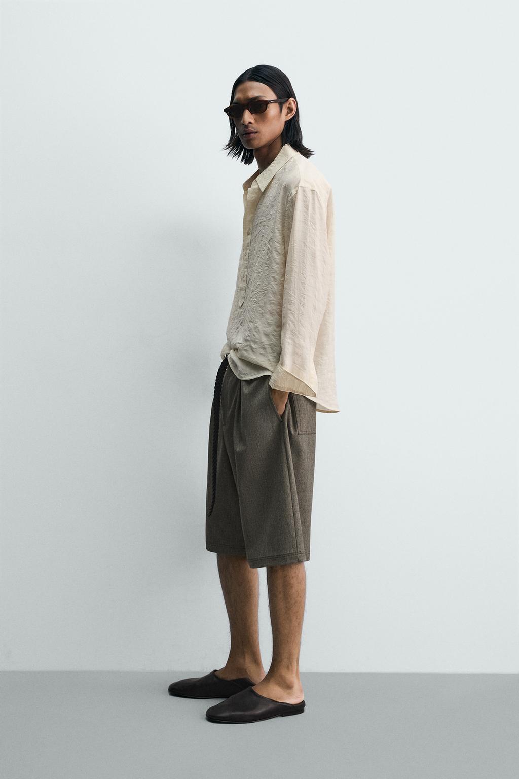 ПОЛО JACQUARD В КЛЕТКУ С ЖАТЫМ ЭФФЕКТОМ