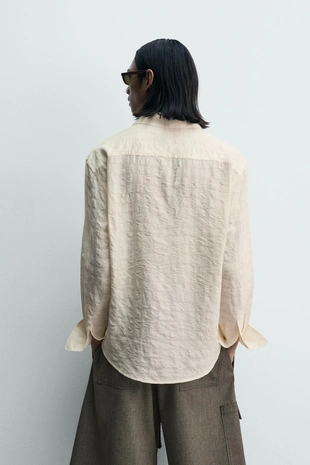 Поло Jacquard в клетку с жатым эффектом- Заказать в России