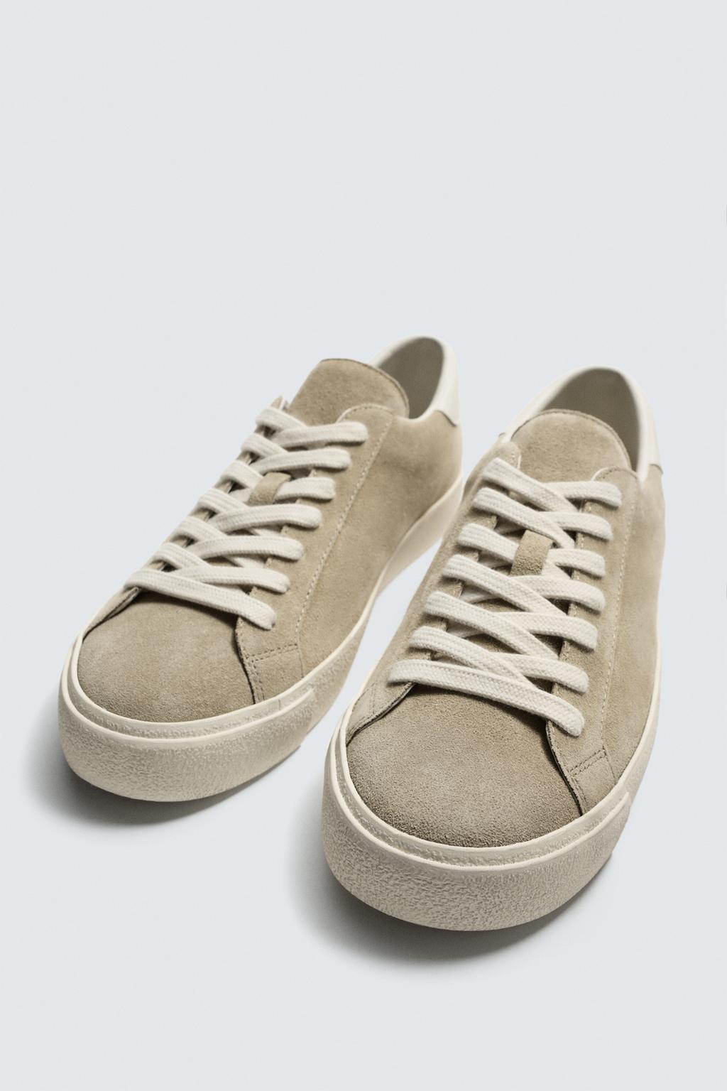 КОЖАНЫЕ КРОССОВКИ С ДЕТАЛЬЮ НА ЗАДНИКЕ