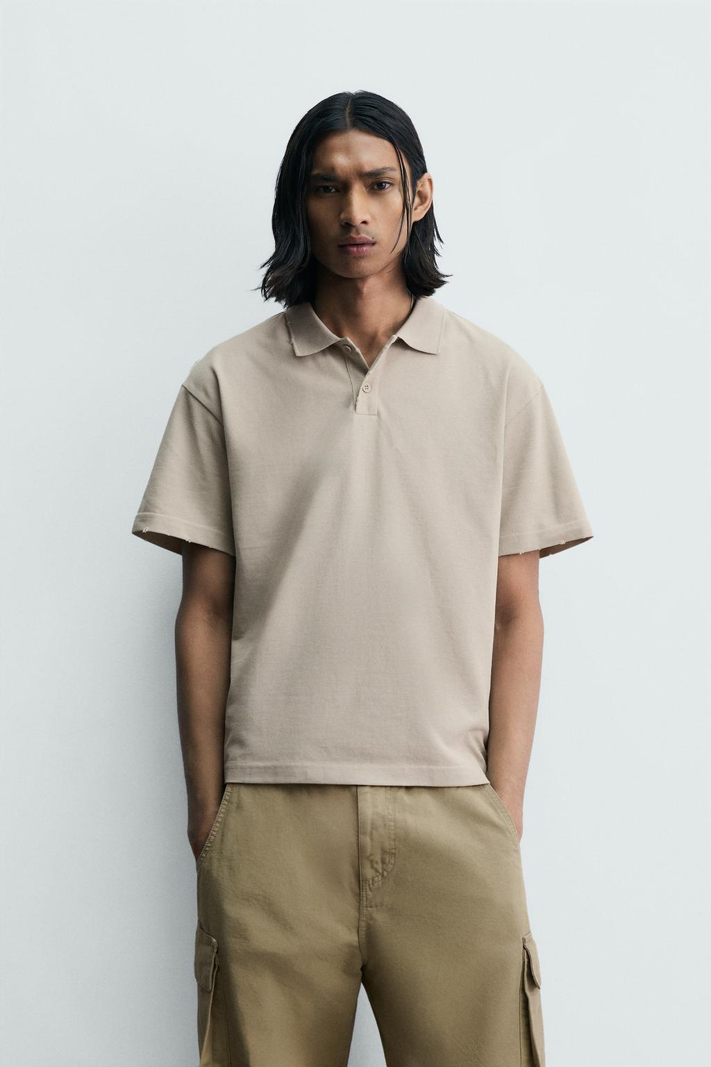 ПОЛО  С ЭФФЕКТОМ ПОТЕРТОСТИ