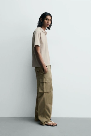 Поло  с эффектом потертости- Заказать в России