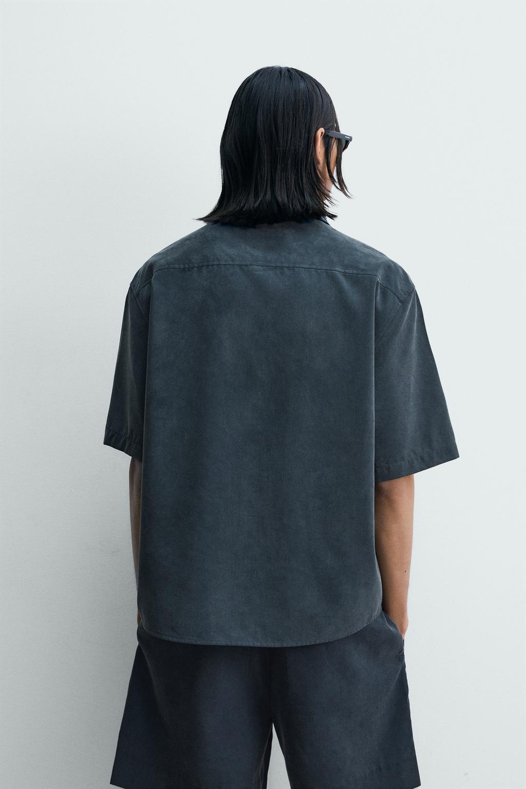 РУБАШКА  С ЭФФЕКТОМ ПОТЕРТОСТИ