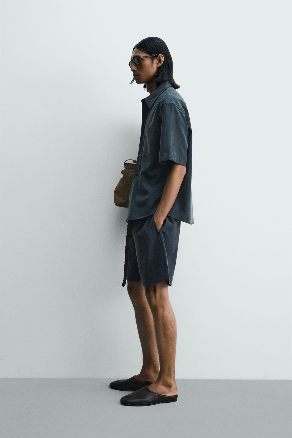 РУБАШКА  С ЭФФЕКТОМ ПОТЕРТОСТИ