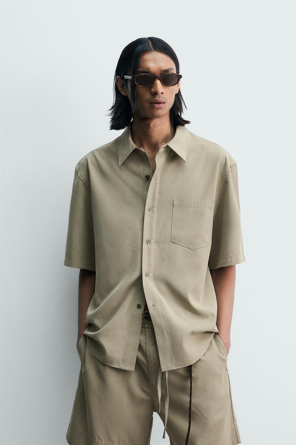 РУБАШКА  С ЭФФЕКТОМ ПОТЕРТОСТИ