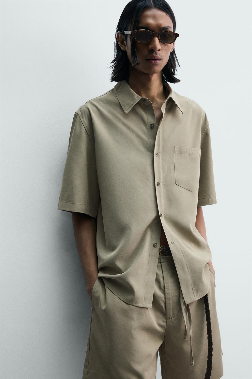 РУБАШКА  С ЭФФЕКТОМ ПОТЕРТОСТИ