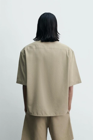 Рубашка  с эффектом потертости- Заказать в России