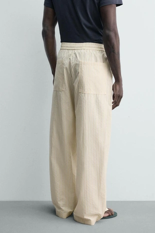 Брюки  в контрастную полоску- Заказать в России